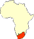 Situation géographique de l'Afrique du Sud