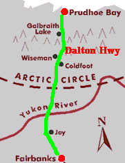 Trajet de la Dalton Hwy