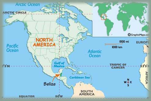 belize carte du monde - Image