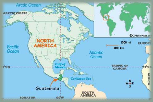 Carte du Guatemala