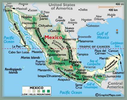 Carte du Mexique