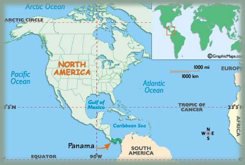 Carte du Panama