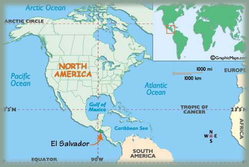 Carte du Salvador