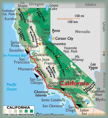 Californie - Itinéraire