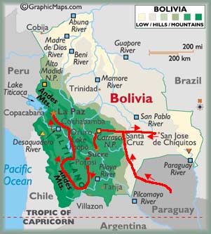 Itinerario en Bolivia