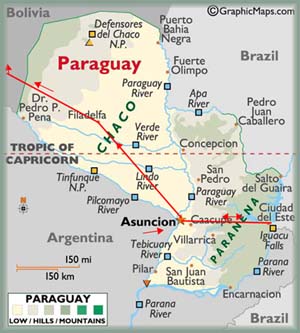 Itinéraire au Paraguay