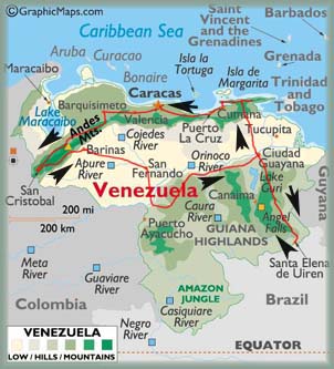 Carte du Venezuela