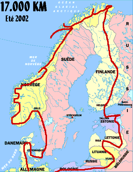 carte scandinavie