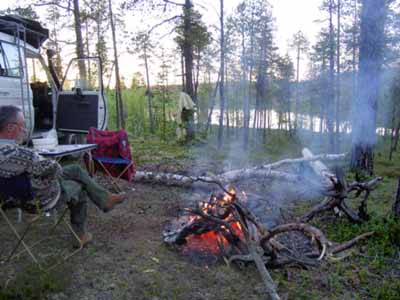 Bivouac au coin du feu