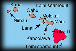 carte archipel Hawaii