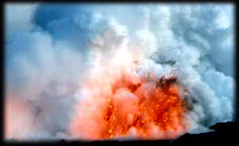 éruption volcanique à Hawaii