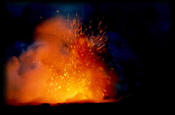 éruption volcanique à Hawaii