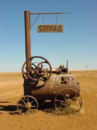 Sign road de l'Outback Australie