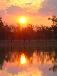Coucher de soleil de l'Outback Australie