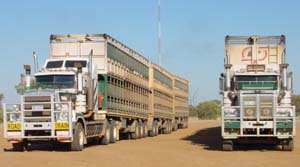 2 road-train en Australie