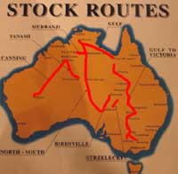 Stock Routes d'Australie